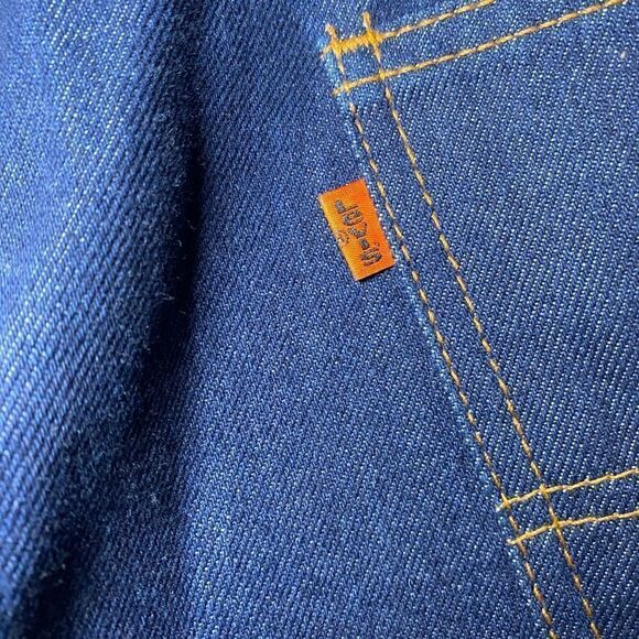 LEVI’S Vintage Orange Tab Straight Leg Dark Wash Men’s Jeans Size 37x27 - Picture 7 of 12